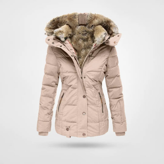 Chaqueta Jasmin Larga Acolchada con Capucha de Invierno