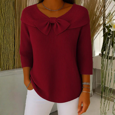 Top Dorothea con Lazo y Manga Tres Cuartos