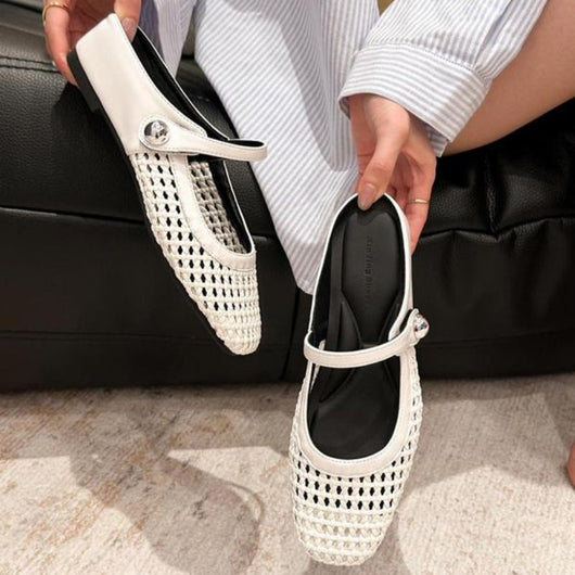 Goldie | Mules Mary Jane Planas Tejidas