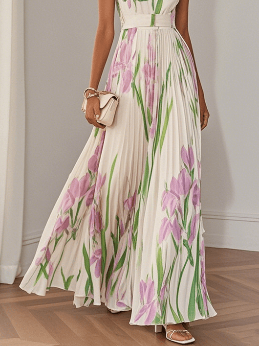 Brooklyn | Vestido Evasé Boho Floral Fluido