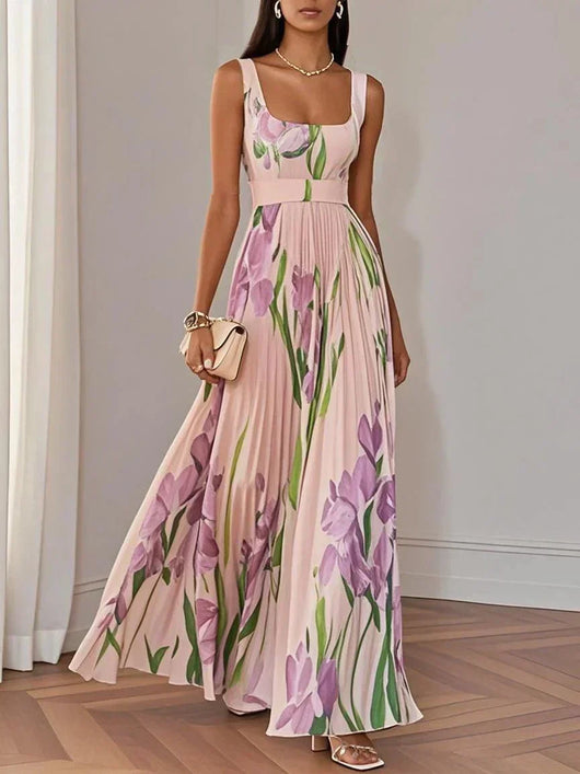 Brooklyn | Vestido Evasé Boho Floral Fluido