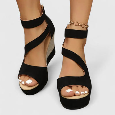 Zynavielle | Sandalias de Cuña con Tira al Tobillo