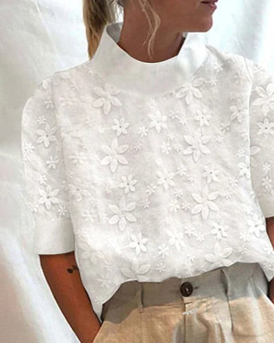 Blusa Stefanie Floral con Cuello Alto
