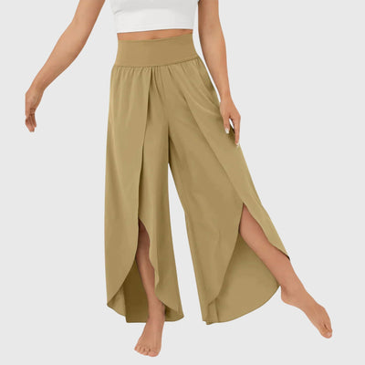 Pantalones Magdalena Boho de Pierna Ancha con Aberturas