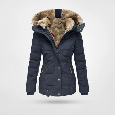 Chaqueta Jasmin Larga Acolchada con Capucha de Invierno