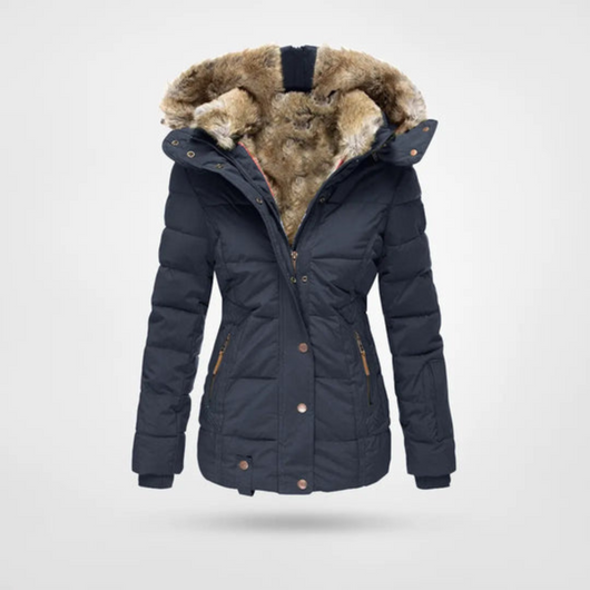Chaqueta Jasmin Larga Acolchada con Capucha de Invierno