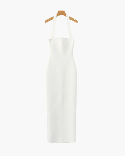 Vestido Largo Halter Ajustado
