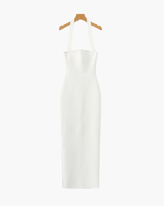 Vestido Largo Halter Ajustado