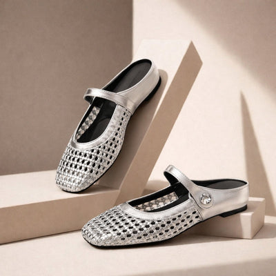 Goldie | Mules Mary Jane Planas Tejidas