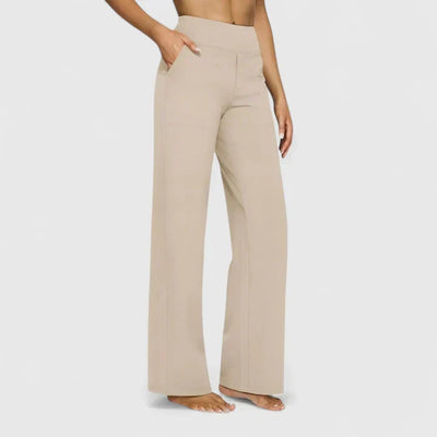 Pantalón Nadine de Pierna Ancha con Cintura Elástica