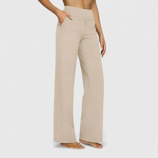 Pantalón Nadine de Pierna Ancha con Cintura Elástica
