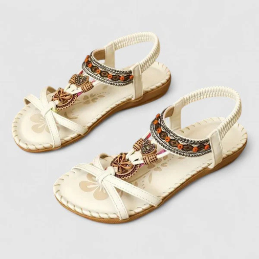 Sandalias Planas Viola de Tiras con Punta Abierta