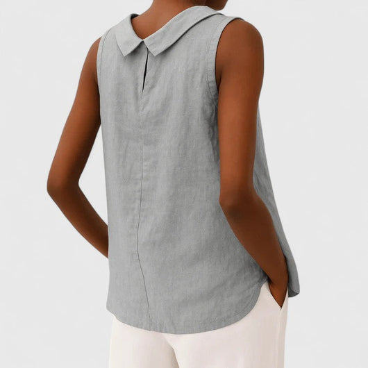 Anastine | Top Elegante de Cuello Vuelto