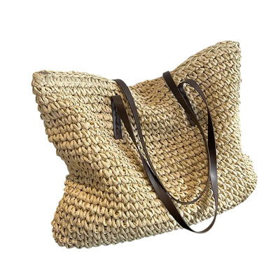Bolso Tote de Playa Laura, Amplio y Trenzado