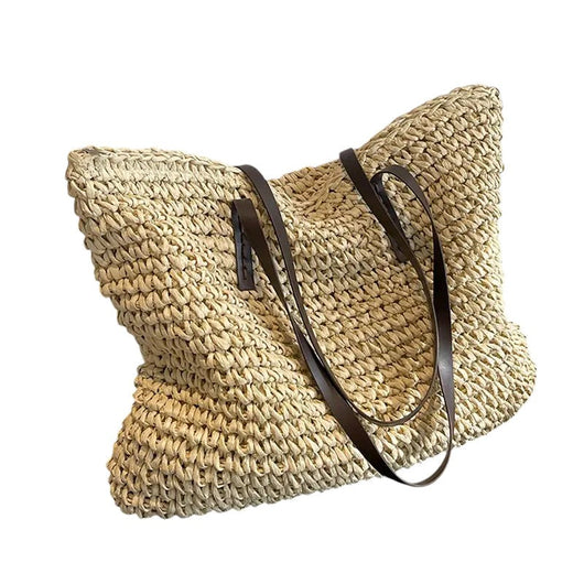 Bolso Tote de Playa Laura, Amplio y Trenzado