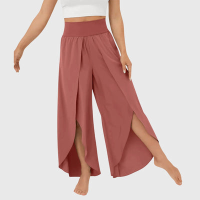 Pantalones Magdalena Boho de Pierna Ancha con Aberturas