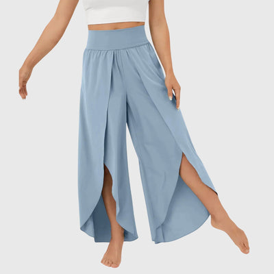 Pantalones Magdalena Boho de Pierna Ancha con Aberturas