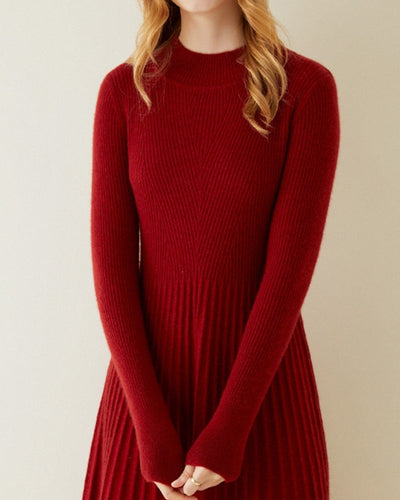 Vestido Evasé de Cachemira Pura