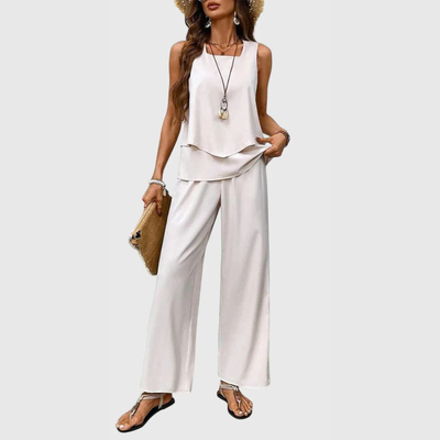 Conjunto Karin de Dos Piezas con Pantalón Ancho