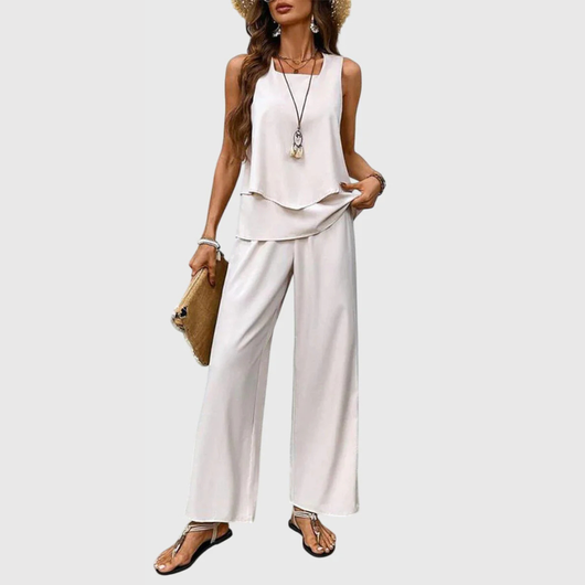 Conjunto Karin de Dos Piezas con Pantalón Ancho