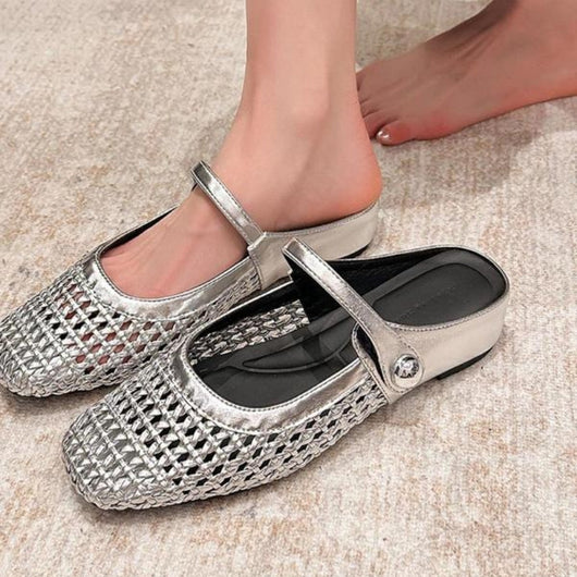 Goldie | Mules Mary Jane Planas Tejidas