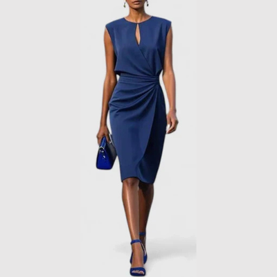 Vestido Midi Karla Sin Mangas Fruncido