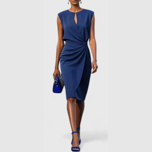 Vestido Midi Karla Sin Mangas Fruncido