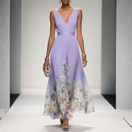 Vestido Largo Floral Britta para Invitadas de Boda