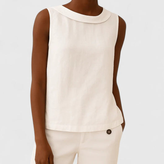 Anastine | Top Elegante de Cuello Vuelto