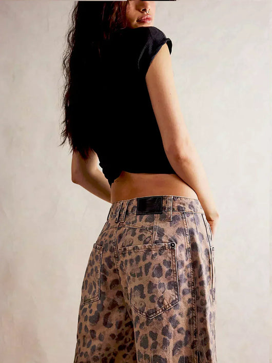 Vaqueros Gabriela Estampados de Pierna Ancha