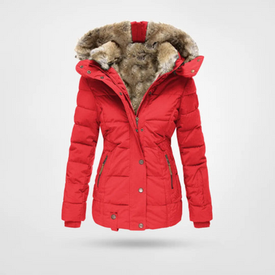 Chaqueta Jasmin Larga Acolchada con Capucha de Invierno