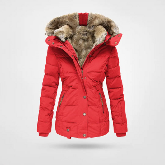 Chaqueta Jasmin Larga Acolchada con Capucha de Invierno