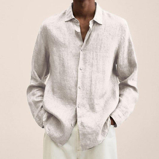 Camisa Lukas Clásica de Manga Larga con Botones