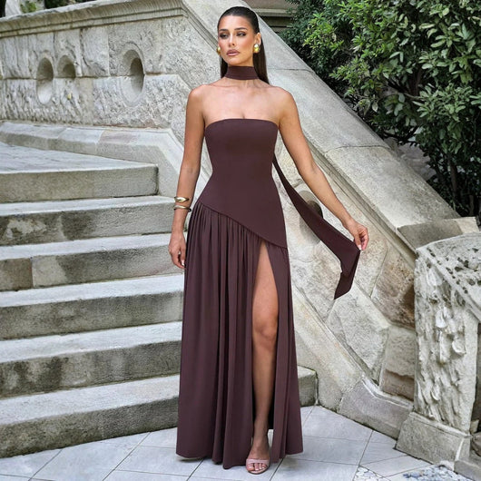 Vestido Largo Asimétrico Sabina para Boda