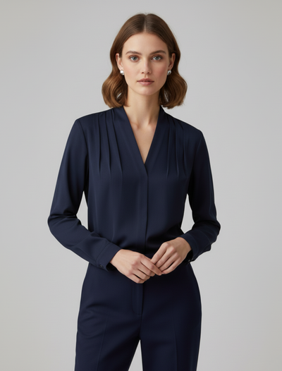 Blusa Elke Entallada con Mangas Abullonadas