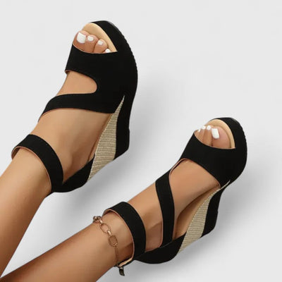 Zynavielle | Sandalias de Cuña con Tira al Tobillo