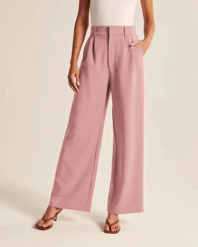 Pantalón Barbara de Pierna Ancha y Talle Alto