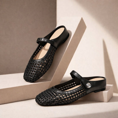 Goldie | Mules Mary Jane Planas Tejidas
