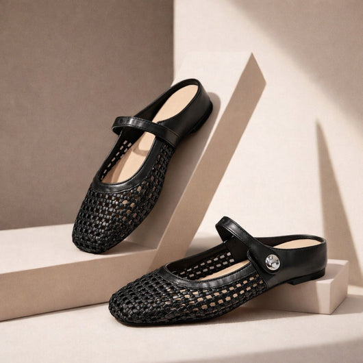Goldie | Mules Mary Jane Planas Tejidas