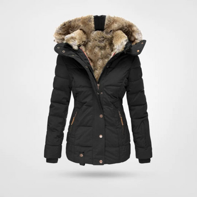 Chaqueta Jasmin Larga Acolchada con Capucha de Invierno