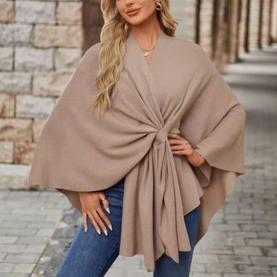 Top Veronika Estilo Capa con Nudo Frontal