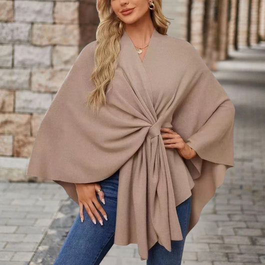 Top Veronika Estilo Capa con Nudo Frontal
