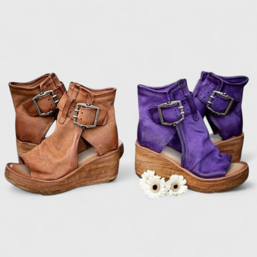 Jess | Sandalias de Cuña con Tira al Tobillo