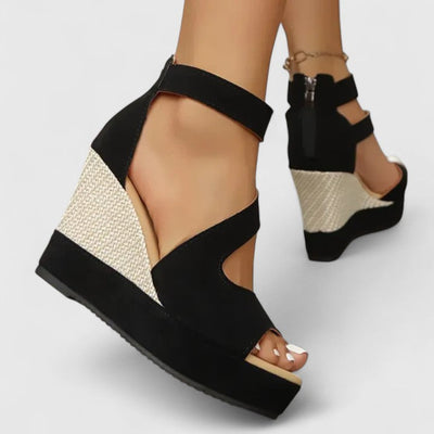 Zynavielle | Sandalias de Cuña con Tira al Tobillo
