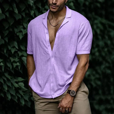 Camisa Jurgen Casual de Manga Corta con Botones