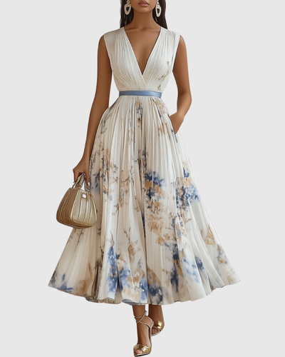 Rowella | Vestido Maxi Plisado Elegante