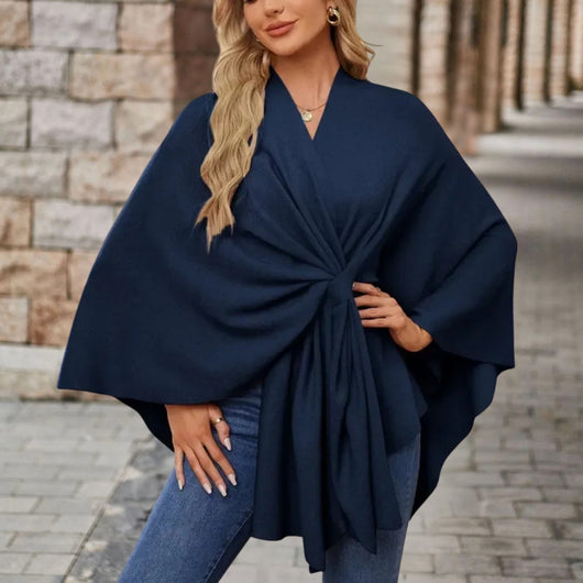 Top Veronika Estilo Capa con Nudo Frontal