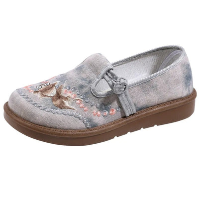 Mocasines Marie con Bordado Floral y Abalorios