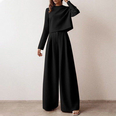 Conjunto Anja de Top Corto Manga Larga y Pantalón