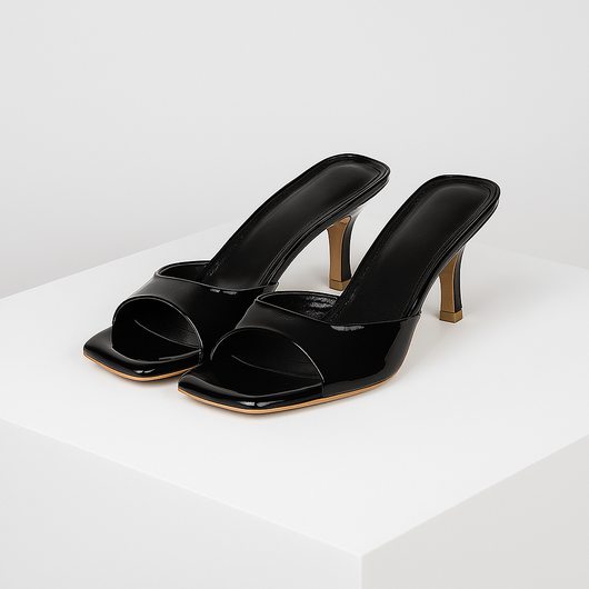 Mules de Tacón Punta Cuadrada – Tacones de Vestir Punta Abierta | Savona